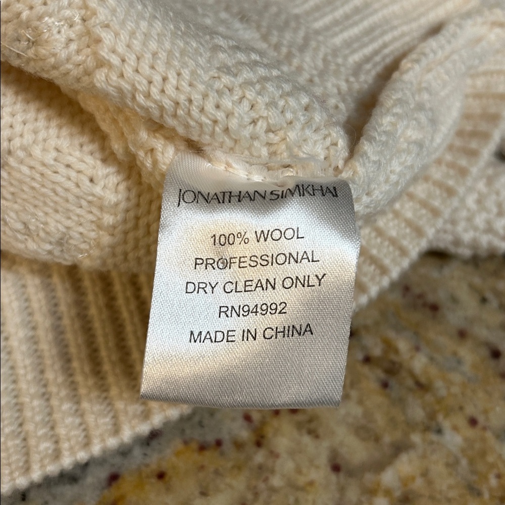 Jonathan Simkhai wool pearl rhinestone sweater - Picture 10 of 13